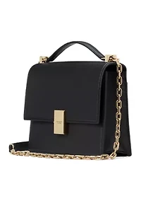 Tribeca Pebbled Leather Chain Shoulder Bag