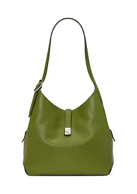Deco Pebbled Leather Shoulder Bag