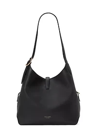 Deco Pebbled Leather Shoulder Bag