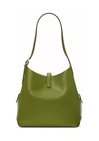 Deco Pebbled Leather Shoulder Bag