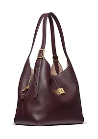 Deco Pebbled Leather Shoulder Bag