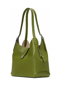 Deco Pebbled Leather Shoulder Bag