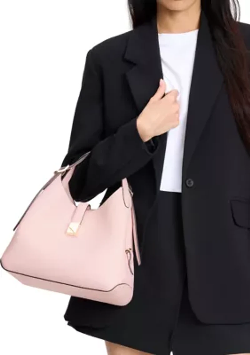 Tribeca Pebbled Leather Medium Crossbody Tote