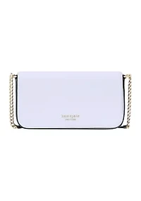 Devin Color Blocked Saffiano Leather Flap Chain Crossbody Bag