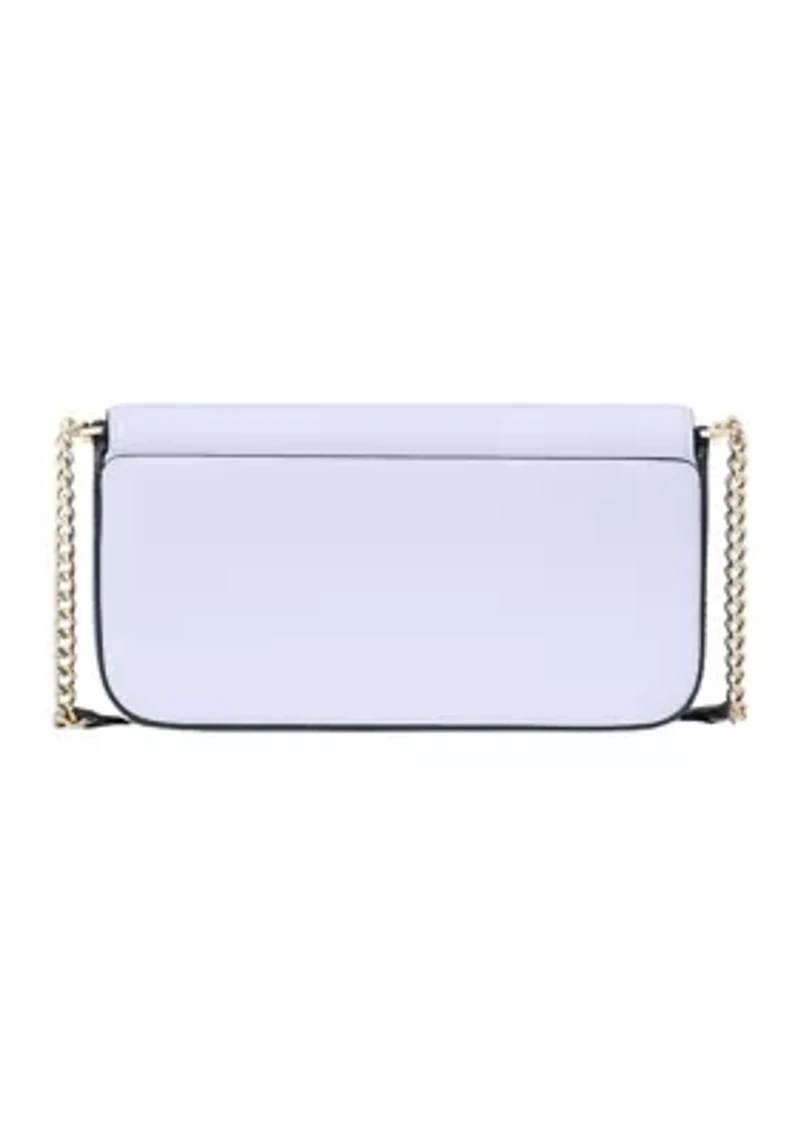 Devin Color Blocked Saffiano Leather Flap Chain Crossbody Bag