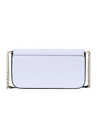 Devin Color Blocked Saffiano Leather Flap Chain Crossbody Bag