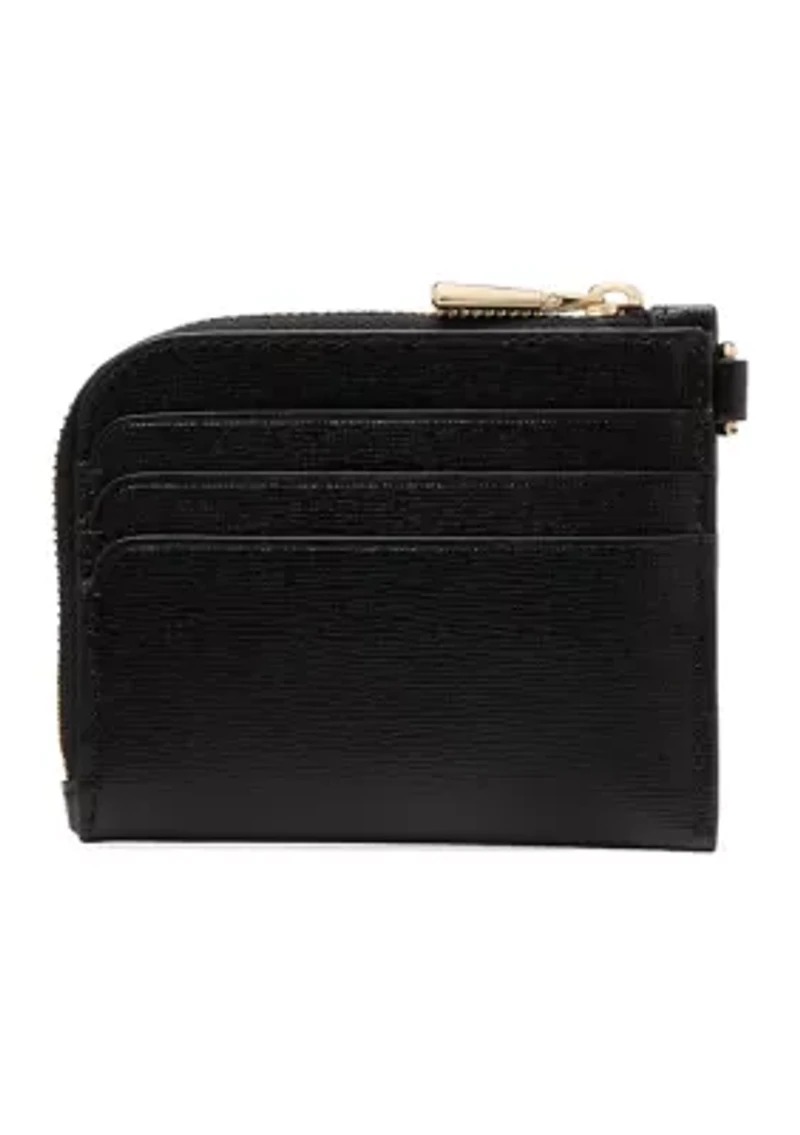 Devin Saffiano Leather Coin Card Case