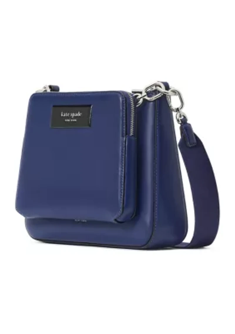 Label Smooth Leather 3 for 1 Crossbody