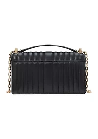 Deco Quilted Leather Mini Flap Chain Crossbody Bag