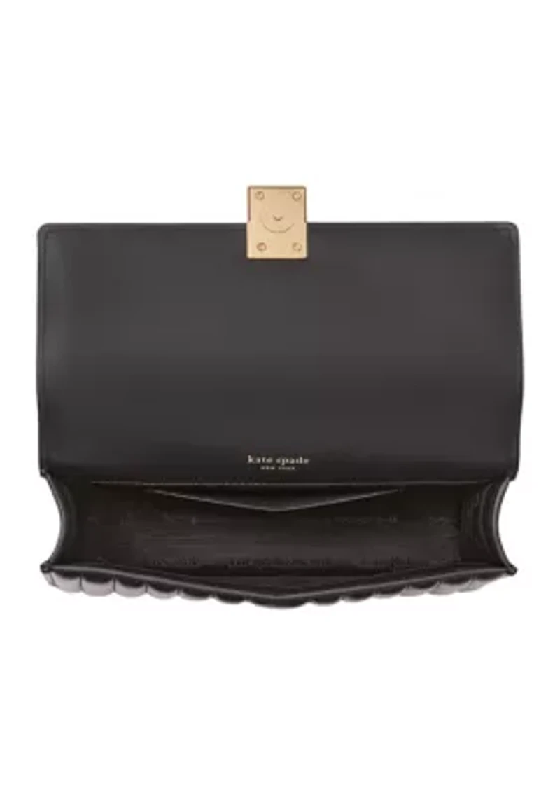 Deco Quilted Leather Mini Flap Chain Crossbody Bag