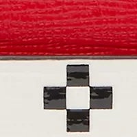 Devin Pixel Hearts Embossed Saffiano Leather Coin Card Case Wristlet