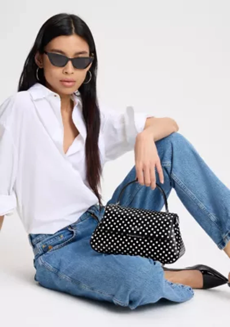 Grace Small Top Handle Polka Dot Crossbody Bag