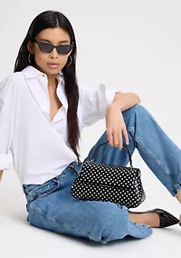 Grace Small Top Handle Polka Dot Crossbody Bag