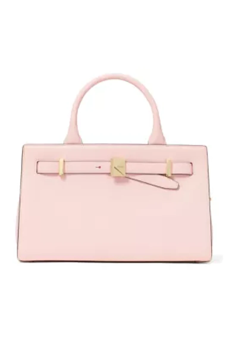 Deco Pebbled Leather Medium Satchel