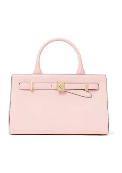 Deco Pebbled Leather Medium Satchel 