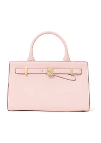 Deco Pebbled Leather Medium Satchel 