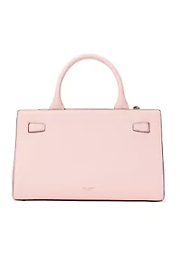 Deco Pebbled Leather Medium Satchel 