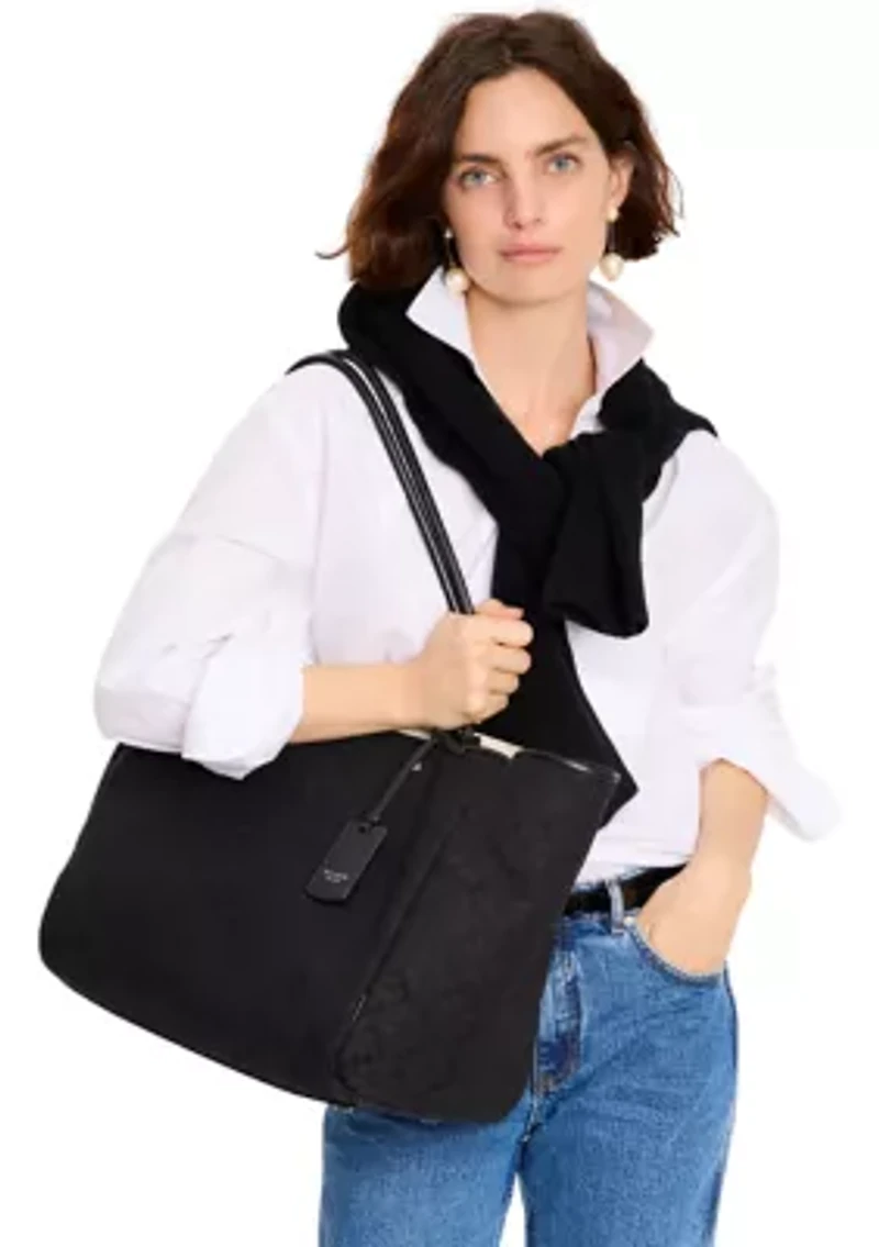 Flower Jacquard Large Everything Tote