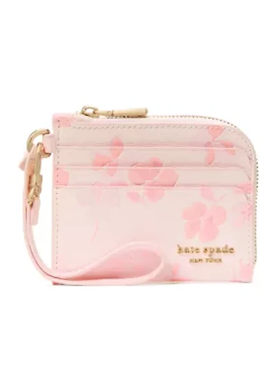Devin Spring Pansies Card Case Wristlet 