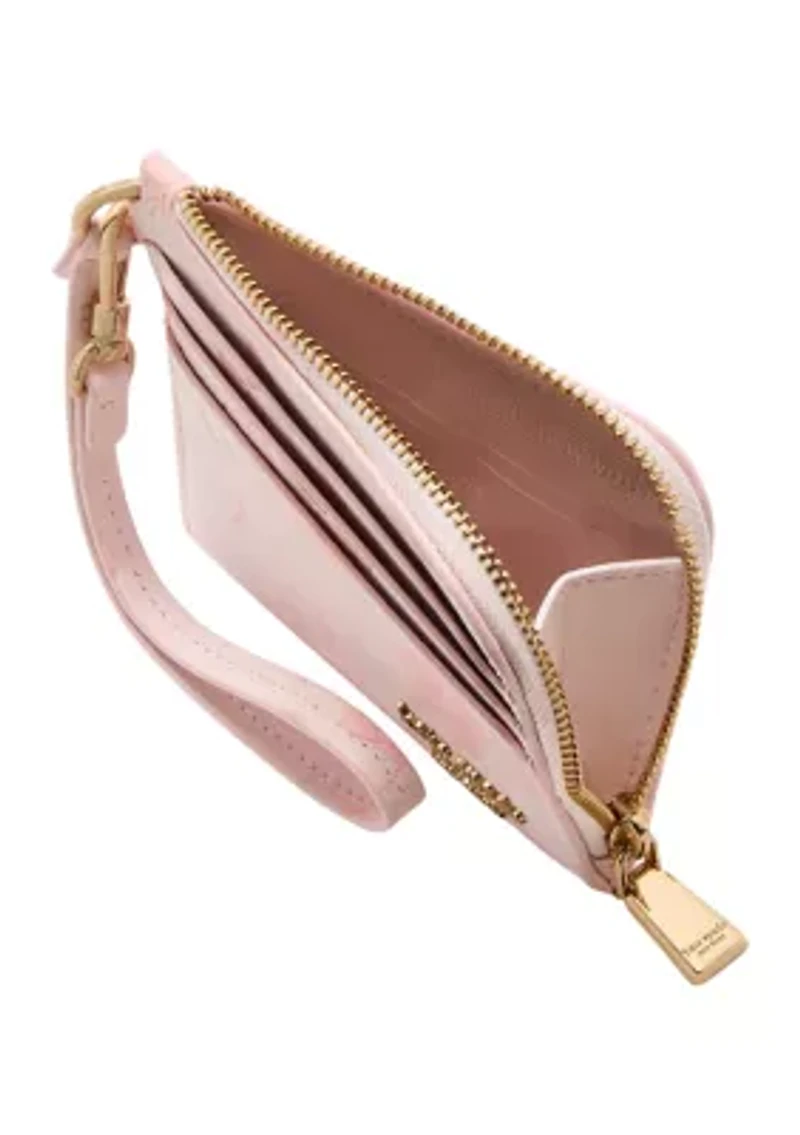 Devin Spring Pansies Card Case Wristlet 