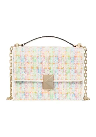 Deco Tweed Chain Strap Shoulder Bag