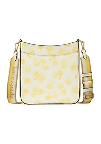 Hudson Spring Pansies Messenger Crossbody 