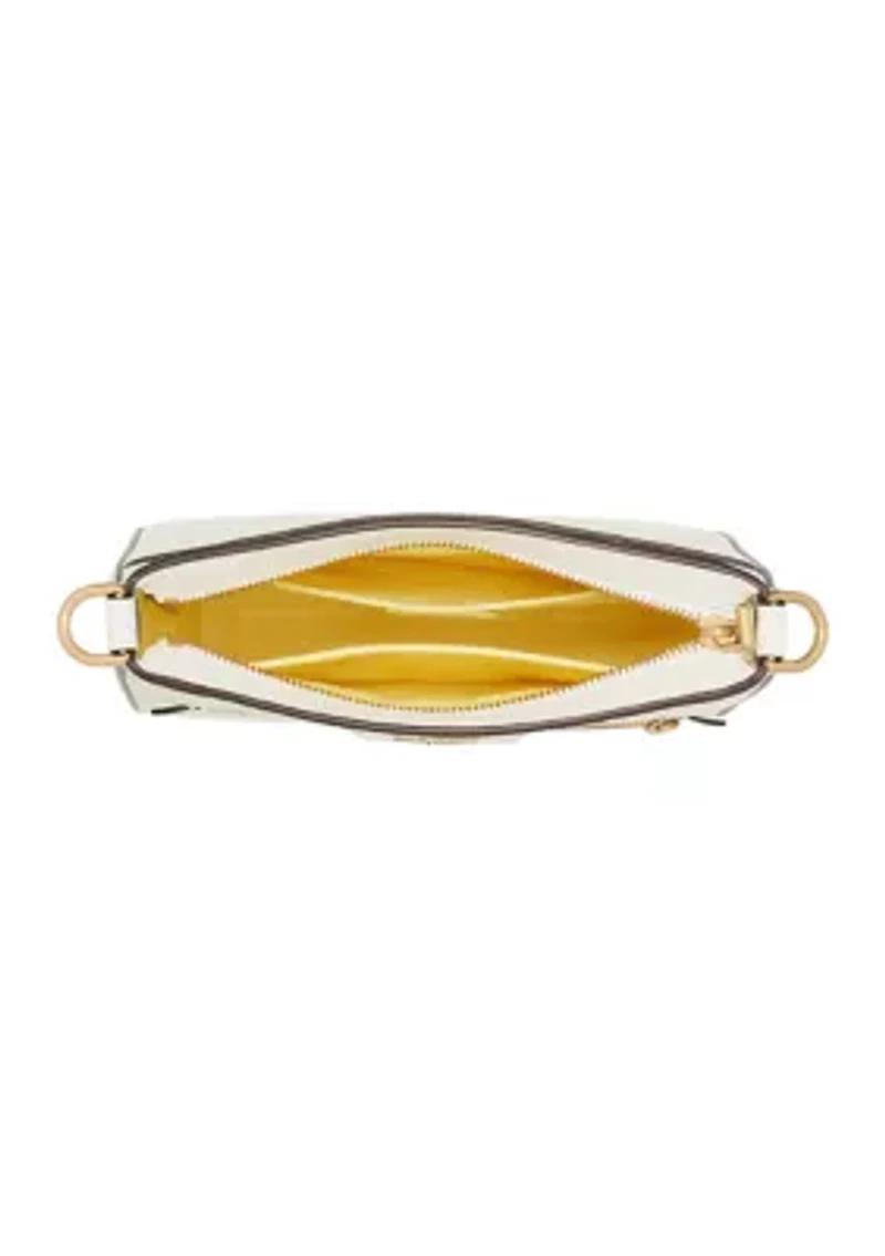 Hudson Spring Pansies Messenger Crossbody 