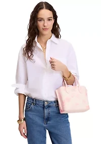 Suite Spring Pansies Crossbody Tote Bag 
