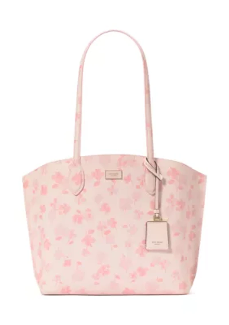 Suite Spring Pansies Large Tote Bag
