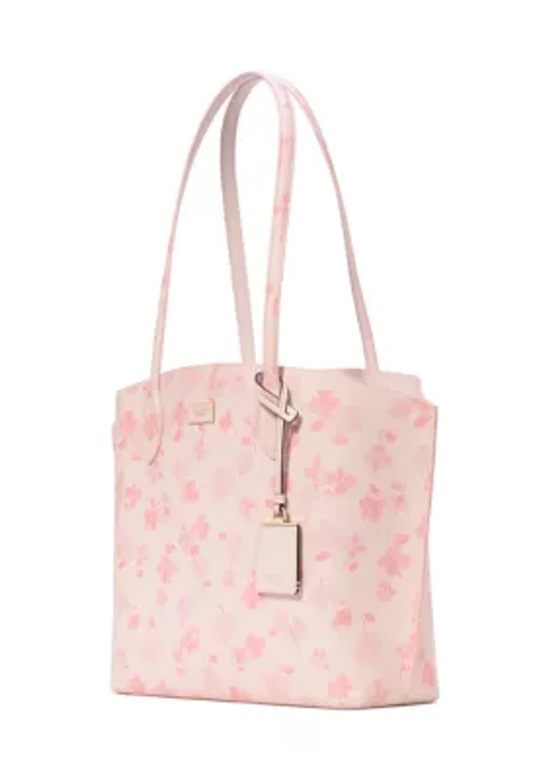Suite Spring Pansies Large Tote Bag