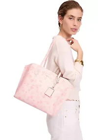 Suite Spring Pansies Large Tote Bag