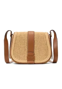 Nouveau Straw Saddle Bag