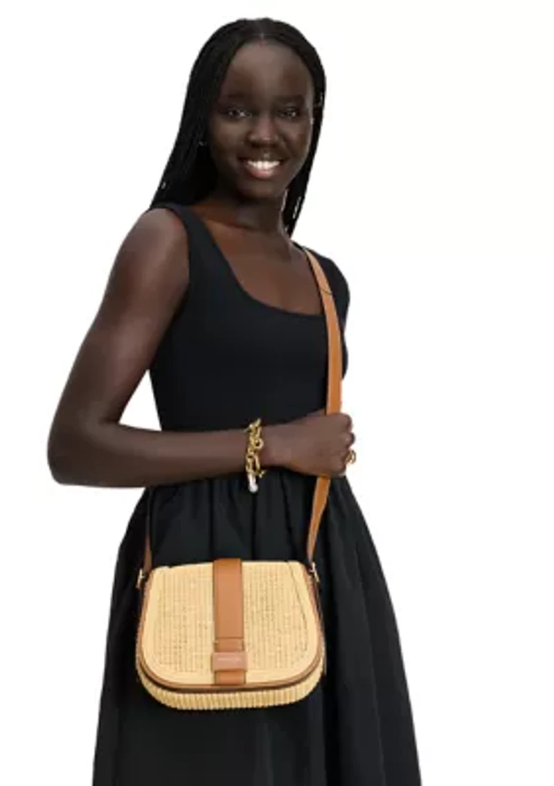 Nouveau Straw Saddle Bag