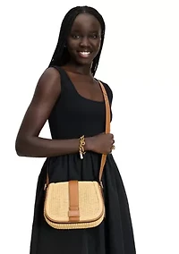Nouveau Straw Saddle Bag