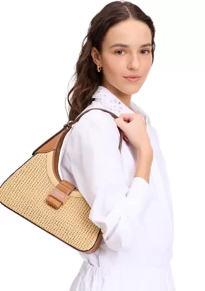 Nouveau Straw Saddle Bag 