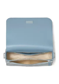 Liv Printed Denim Small Flap Crossbody 