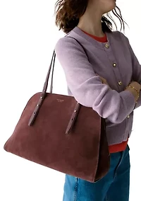 Maise Suede Carryall Bag