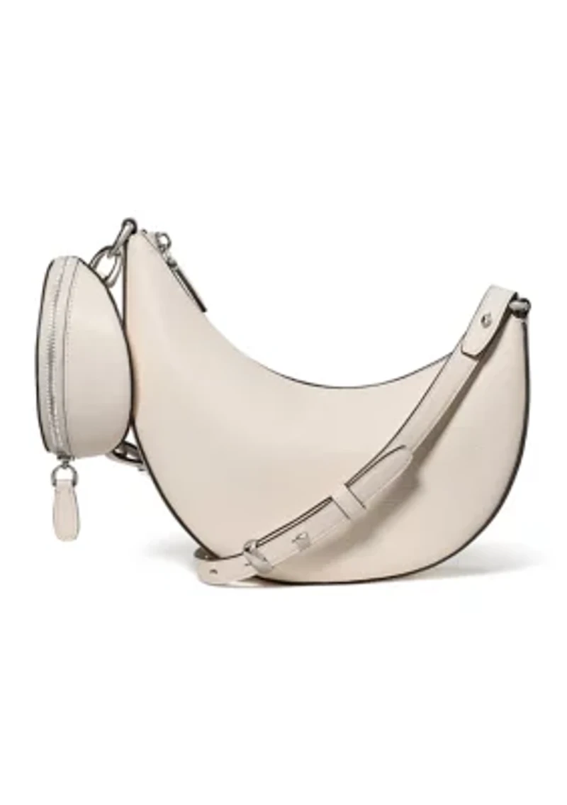 Duo Pebbled Leather Crossbody Bag