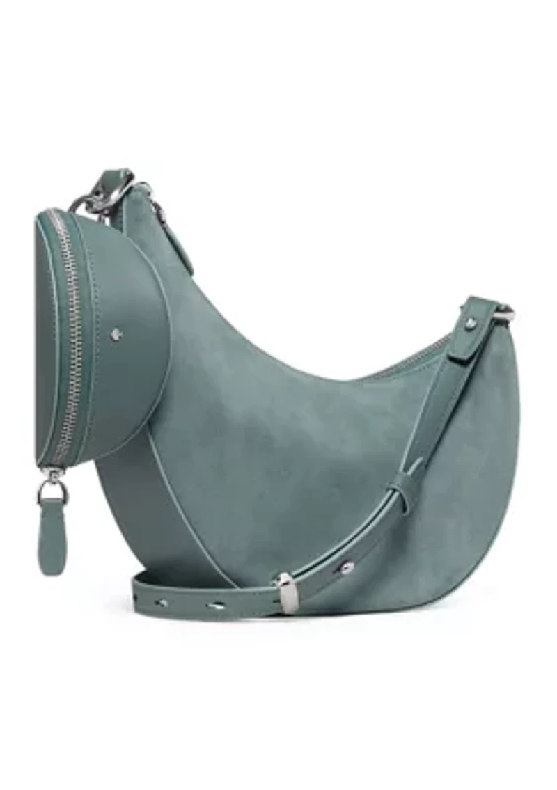 Duo Suede Crossbody Bag
