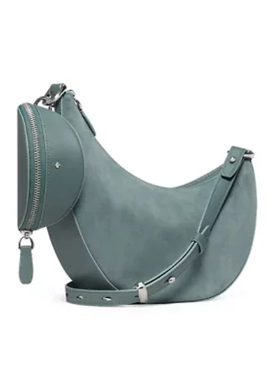 Duo Suede Crossbody Bag