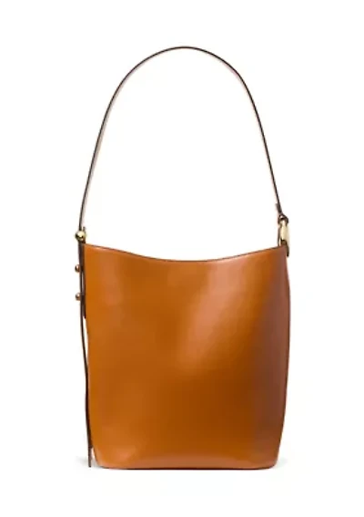 Halo Medium Smooth Leather Bucket Bag