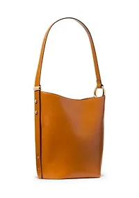Halo Medium Smooth Leather Bucket Bag