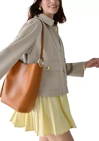 Halo Medium Smooth Leather Bucket Bag