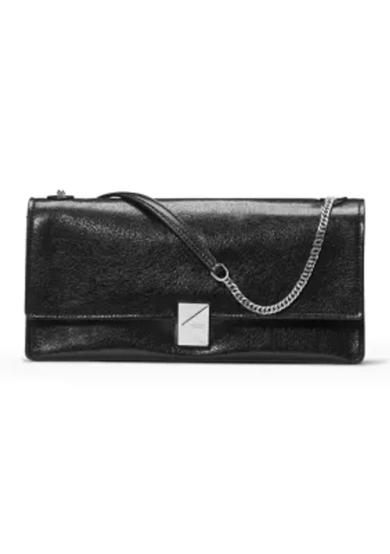 Deco Glazed Leather Soft Shoulder Bag