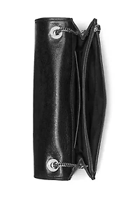 Deco Glazed Leather Soft Shoulder Bag