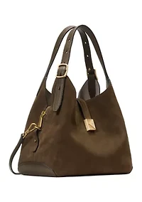 Deco Suede Crossbody Tote Bag 