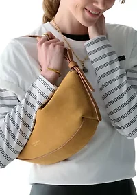 Loop Suede Shoulder Bag
