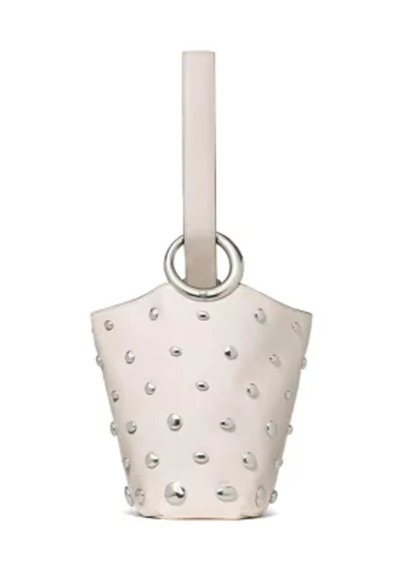 Halo Mini Studded Leather Bucket Bag