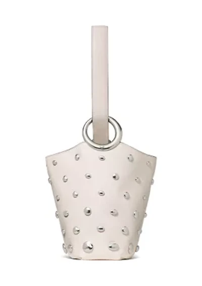 Halo Mini Studded Leather Bucket Bag