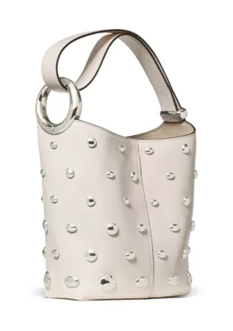 Halo Mini Studded Leather Bucket Bag